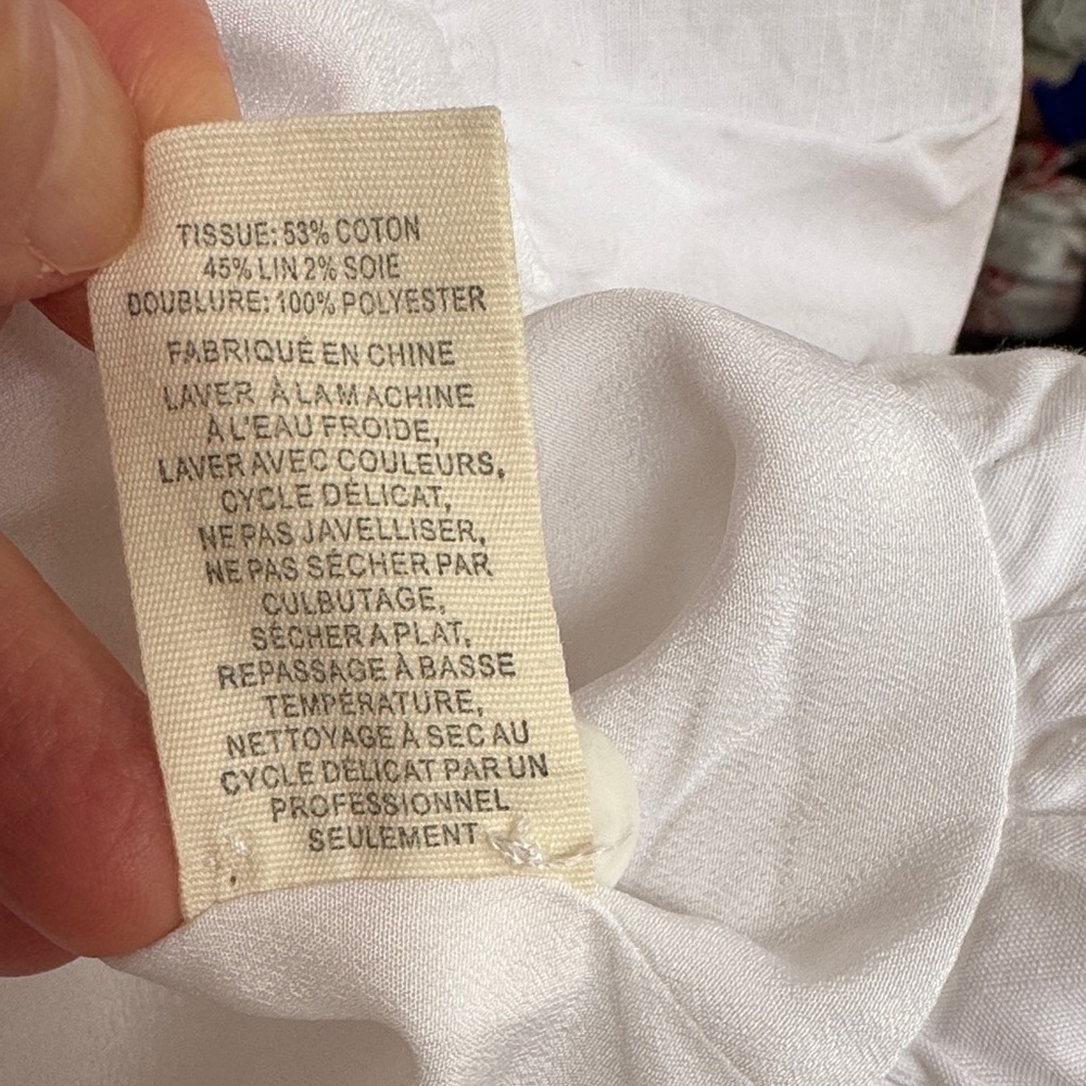 Ulla Johnson Marras Peplum Jacket in White Cotton Linen Sz 0-2 - Picture 10 of 13